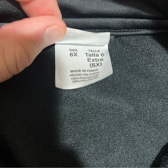 Adidas Jacket Girls Small Black Pink Blue Purple  Track Logo Full Zip Youth 6x - Picture 4 of 4